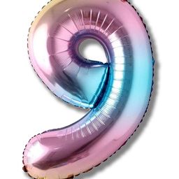 Décor Mantra 32 Inch Number Foil Balloon 9 For birthday Decorations Items-Multishade Color-Pack of 1-image-37