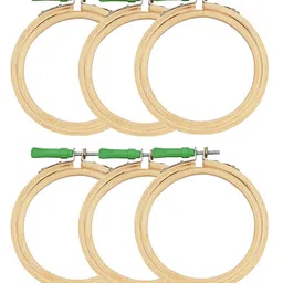 Asian Hobby Crafts Wooden Embroidery Hoop Ring Frame - Set of 6 (Size -5 Inch)-picture-9