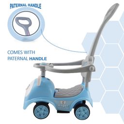 Dash Star Roger Ride On Push Musical Baby Car With Protective Arm Rest And Parent Handle - Blue image 3