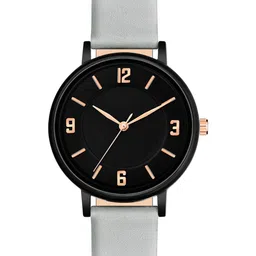 VIRAKTI Women Brass Dial & Leather Straps Analogue Watch G-38-GREY-G-image-80