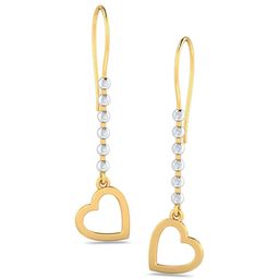 KUBERBOX Ece Heart 18KT Gold Diamond-Studded Earrings - 1.09gm-image-25