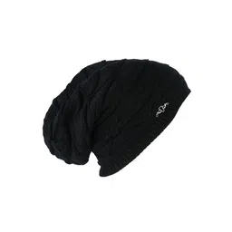 iSWEVEN Unisex Black Wool Beanie-47