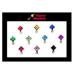 Comet Busters 10 Pcs Embellished Reusable Designer Bindis - Multicoloured image 1