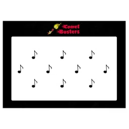 Comet Busters 10 Pcs Musical Notes-Shaped Reusable Designer Bindis - Black image 1