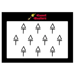 Comet Busters 10 Pcs Reusable Designer Bindis - Black image 1