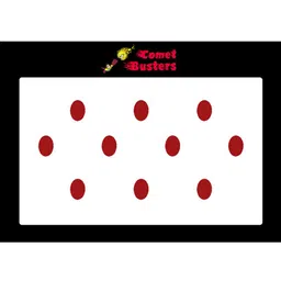 Comet Busters 10 Pcs Reusable Designer Oval Bindis - Red image 1