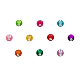 Comet Busters 10 Pcs Embellished Reusable Designer Bindis - Multicoloured image 2