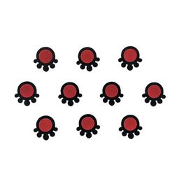 Comet Busters 10 Pcs Maroon & Black Reusable Circular Shaped Bindi image 2