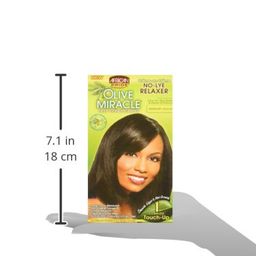 African Pride Olive Miracle Deep Conditioning No-lye Relaxer Kit, Regular image 2