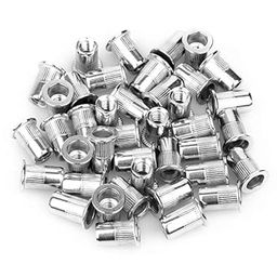themujtaba TheMujtaba® Insert Nut Zinc Plated Flat Head Metric Threaded Rivetnut, Insert Nut, insert Rivet Nut (Pack of 100) (M8) image 1