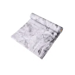 Kuber Industries Gray Printed Anti-Slip Roll Mat Shelf Liner-53