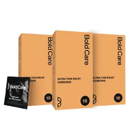 Bold Care Set of 3 Ultra Thin Delay Condoms - 10 Pieces Each-13