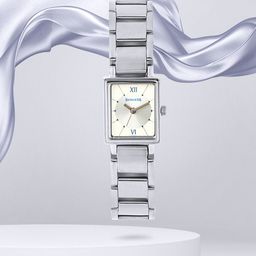 Sonata Women Silver-Toned & Off-White Dial Watch NF8080SM01-13