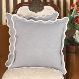 Home Blue 2 Pieces Cotton Square Cushion Covers-10