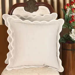 Home Grey 2 Pieces Cotton Square Cushion Covers-picture-8