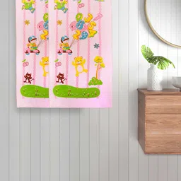 FABINALIV Kids Pink & Green 2 Pieces Cartoon Printed 420 GSM Cotton Bath Towels-image-28