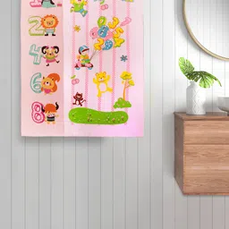 FABINALIV Kids 2 Pcs Pink Printed 420 GSM Cotton Bath Towels-9
