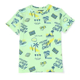 Gini and Jony Boys Typography Printed Cotton T-shirt-picture-7