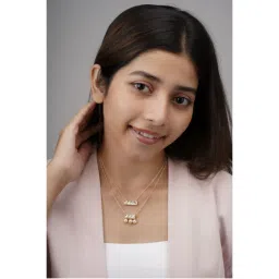 AARSEE OFFICIAL 22Kt Gold-Plated Lustrous Lineage Stackable Necklace (Pack of 2)-picture-33