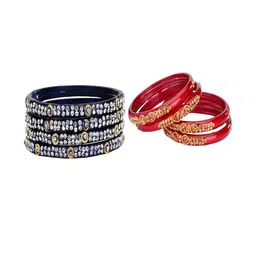 SOMIL Set of 20 Blue Alloy Bangles-image-58