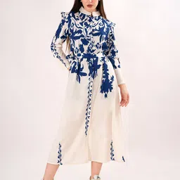 clobug Floral Print Crepe Fit & Flare Midi Dress-picture-27