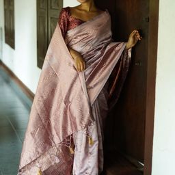 all about you Woven Design Zari Pure Silk Banarasi Saree-image-32
