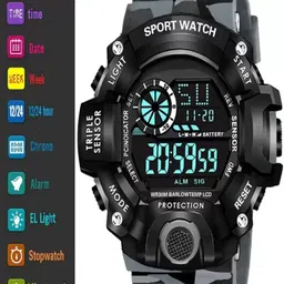 Hala Men Solid Round Tang Regular Digital Watch-m2 G90 image 3