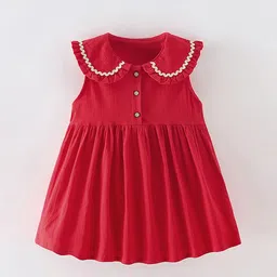 Xsole Girls Peter Pan Collar Fit & Flare Dress-image-30