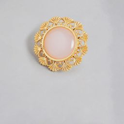 Anouk Gold-Plated Artificial Stones Studded Circular Studs image 4