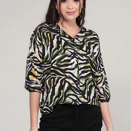 FashionsEye Print Extended Sleeves Georgette Wrap Top-picture-46