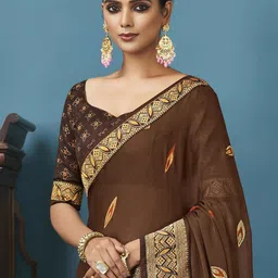 Mitera Bagh Zari Poly Chiffon Saree image 5