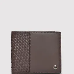 SENNES Men Textured Leather Two Fold Wallet-1