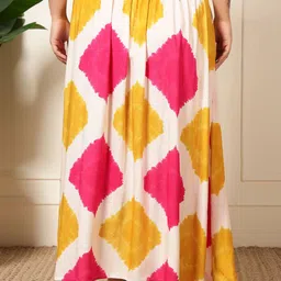 DEEBACO Printed Flared Maxi Skirt image 5