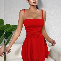 StyleCast Women Shoulder Straps Fit and Flare Mini Dress-picture-27