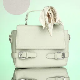 HAUTE SAUCE by Campus Sutra Colourblocked Leather Half Moon Satchel with Quilted-29