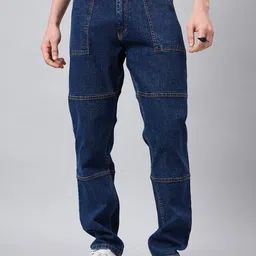 STUDIO NEXX Men Relaxed Fit Slash Knee Stretchable Jeans-picture-51