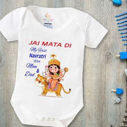 Babywish Navratri Special Printed Pure Cotton Bodysuit-image-97
