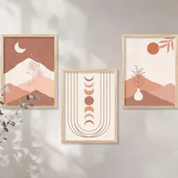 Boho Wall Art With Frame Home Decor Wall Painting For Living Room Office Bedroom-image-18