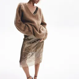 H&M Sequined Mesh Skirt-image-16
