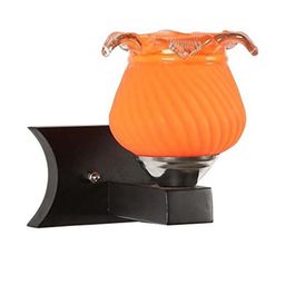 Somil Premium Designer Glass Wall / Night Lamp Elegant & Stylish Dcor Accent for Modern Interiors, color- Orange, Size:- 18.5 X 26 X 22.5 CM-picture-23