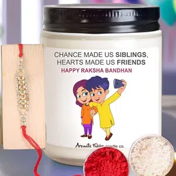 Aromatic Fables Rakhi With Roli Chawal & Candle-image-7