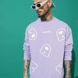 GRIFFEL Men Printed Round Neck Long Sleeves Sweatshirt-picture-43