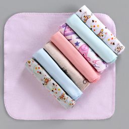 ZOE Wash Cloth 100% Cotton Set of 8 (Colour & Print May Vary)-image-12