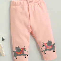 Kookie Kids Full Length Leggings Horse Patch - Pink-picture-37