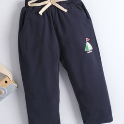 Kookie Kids Full length Trousers Boat Embroidered - Blue-image-47