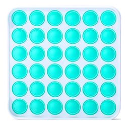 FunBlast Square Shape Pop Bubble Stress Relieving Silicone Pop It Fidget Toy - Multicolor-2