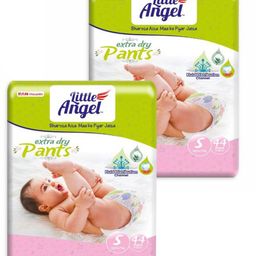Little Angel Extra Dry Baby Pants Diaper Small (S) - 44 Pieces - (Pack of 2)-image-44