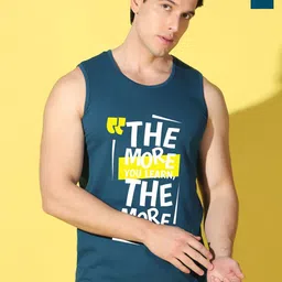 WOOSTRO Pack Of 2 Printed Combed Cotton Gym Vests - VWS26(MORE PEACOCK)(RUN PEACOCK)-10