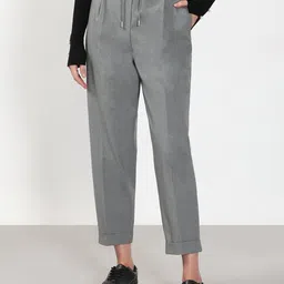 Vero Moda Women Textured Tapered Fit High-Rise Trousers-image-28