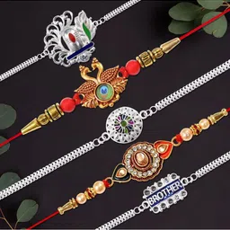 DeoDap Multi Pooja Thali Rakhi Gift Set-image-45